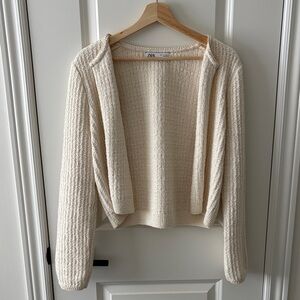 ZARA Knit Cream Cardigan Sweater